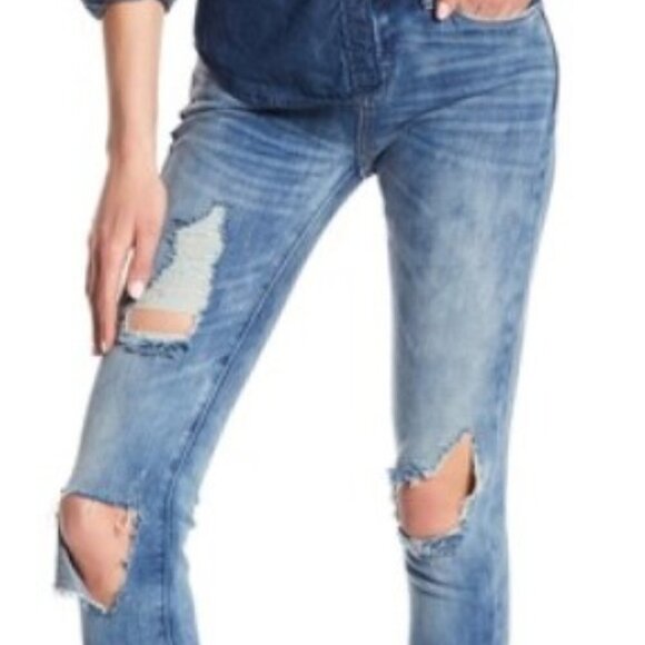 Blanknyc Denim Destructed Skinny Jeans Sz 27 - Picture 2 of 10